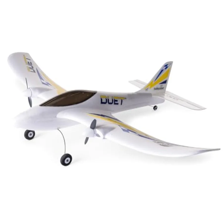 RC Airplane Duet S 2 RTF for outdoor flying, EPP foam body, orange-black color scheme, crash-resistant design with safe HBZ0530