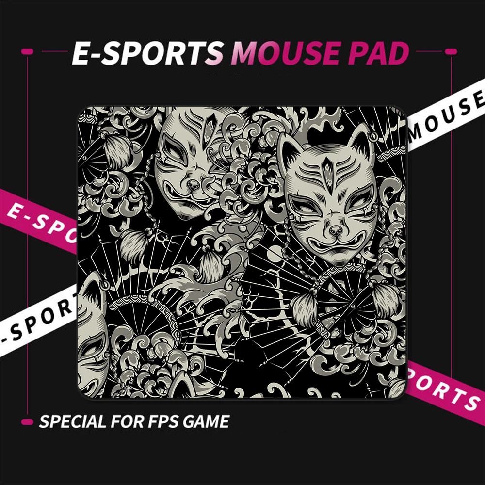 

Premium E-Sports Professional Gaming Mouse Pad Gamer Balance Computer Mousepad Game Ultrafine Surface Fox Mask Mouse Mat Carpet