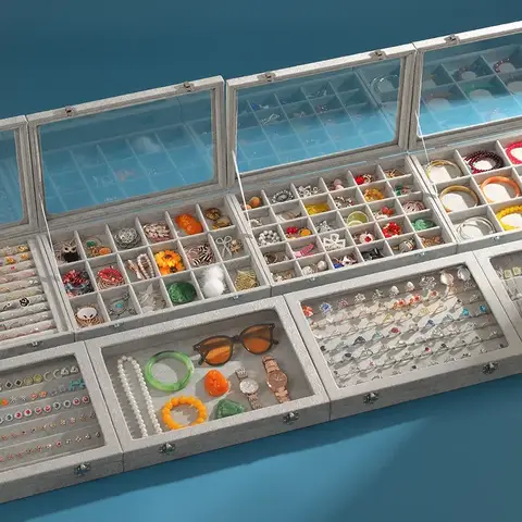 Caja de almacenamiento de joyería de terciopelo con flor de hielo, pendiente, anillo, pulsera, collar, bolsa organizadora, funda de tela suave para accesorios Amagi