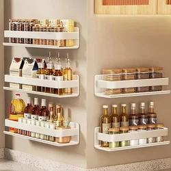 Stainless Steel No-drill Wall-mounted Multi-functional Kitchen Storage Rack Spice Rack Home Goods Storage Shelves Wall Mounted