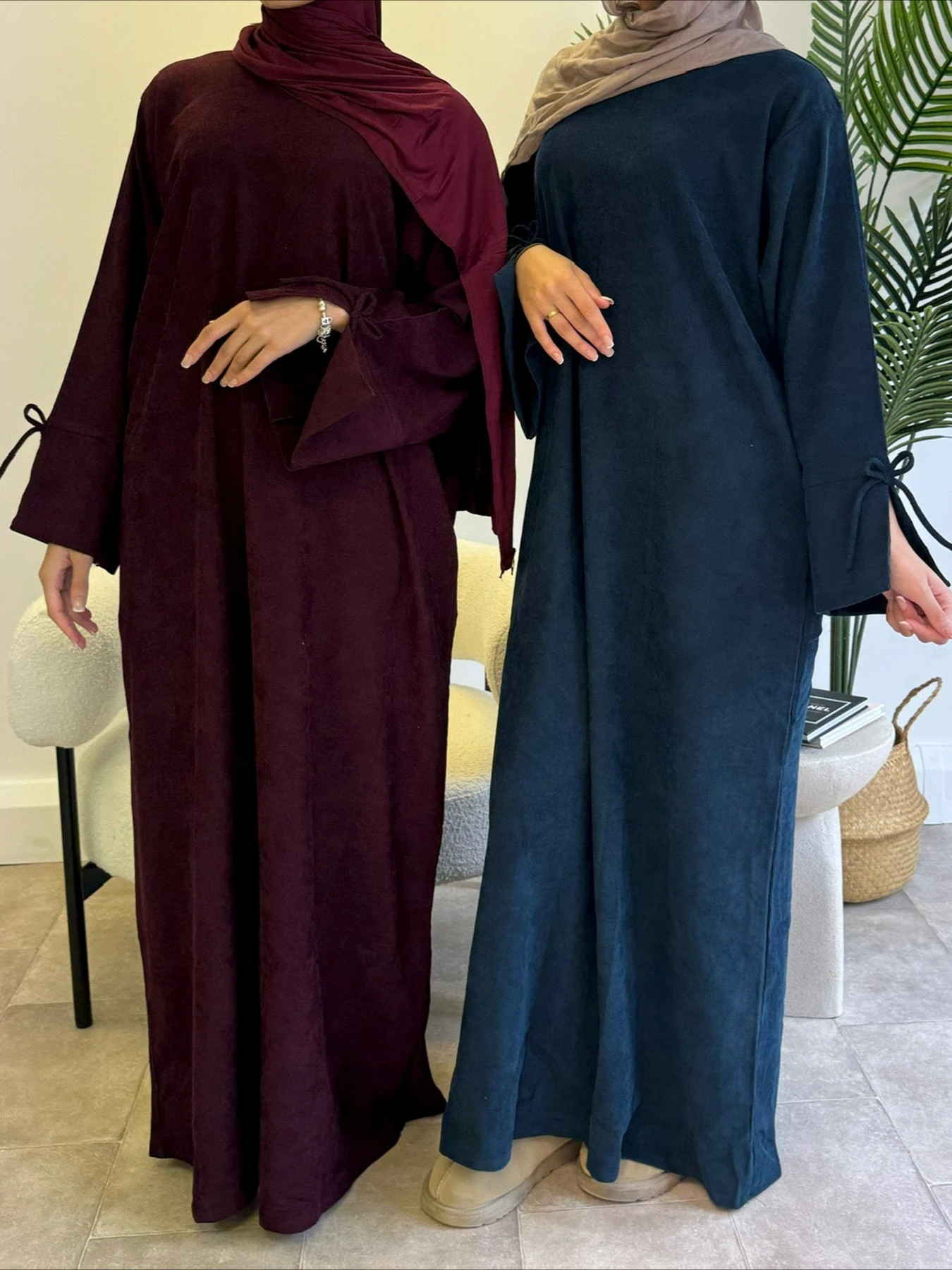 Eid Muslim Abaya dla kobiet Sukienki 2025 Split Sleeve Bow Vestidos Largo Morocco Kaftan Dubai Ramadan Jalabiya Arab Long Robe