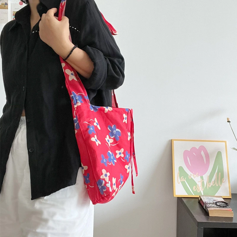 

Retro Floral Canvas oulder Bag Women's Crossbody Bag Color Colion Summer Casual Tote Bag Versatile Lazy Sle Handbag