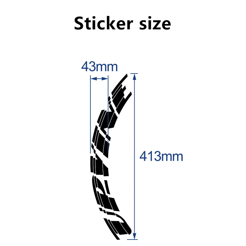 READU 12PCS Wheel Stickers C50Disc Bicycle Stickers Bike Rim Sticker Bike Decal Rims Reflective Decals bike accessories