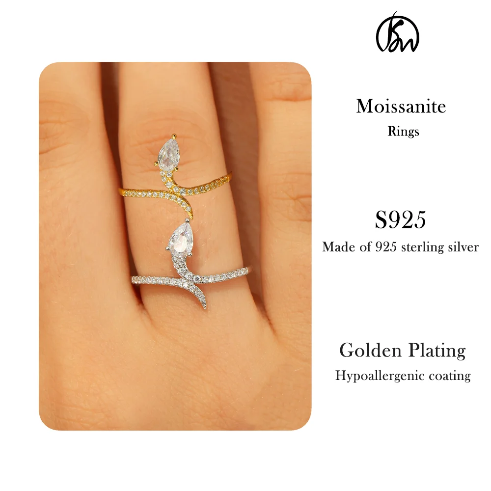 

D Color Moissanite Ring For Women Diamond moissanite Ringss925Silver Engagement Wedding BandsFinejewelry