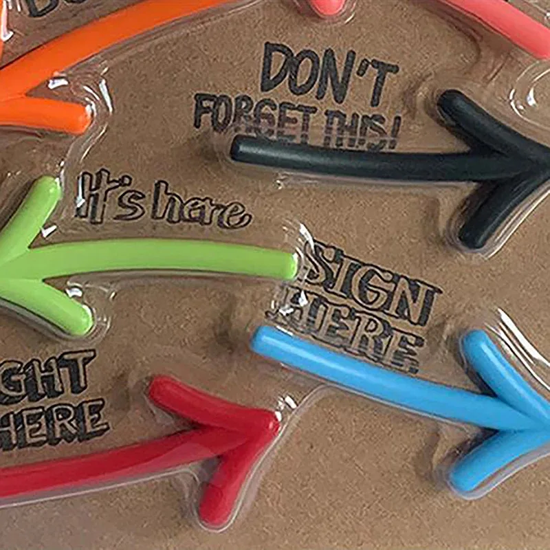 6pcs Funny Arrow Shape Refrigerator Magnets Message Note Photo Gifts Cute Home Magnetic Sticker Stationery Magnet Fridge Decor