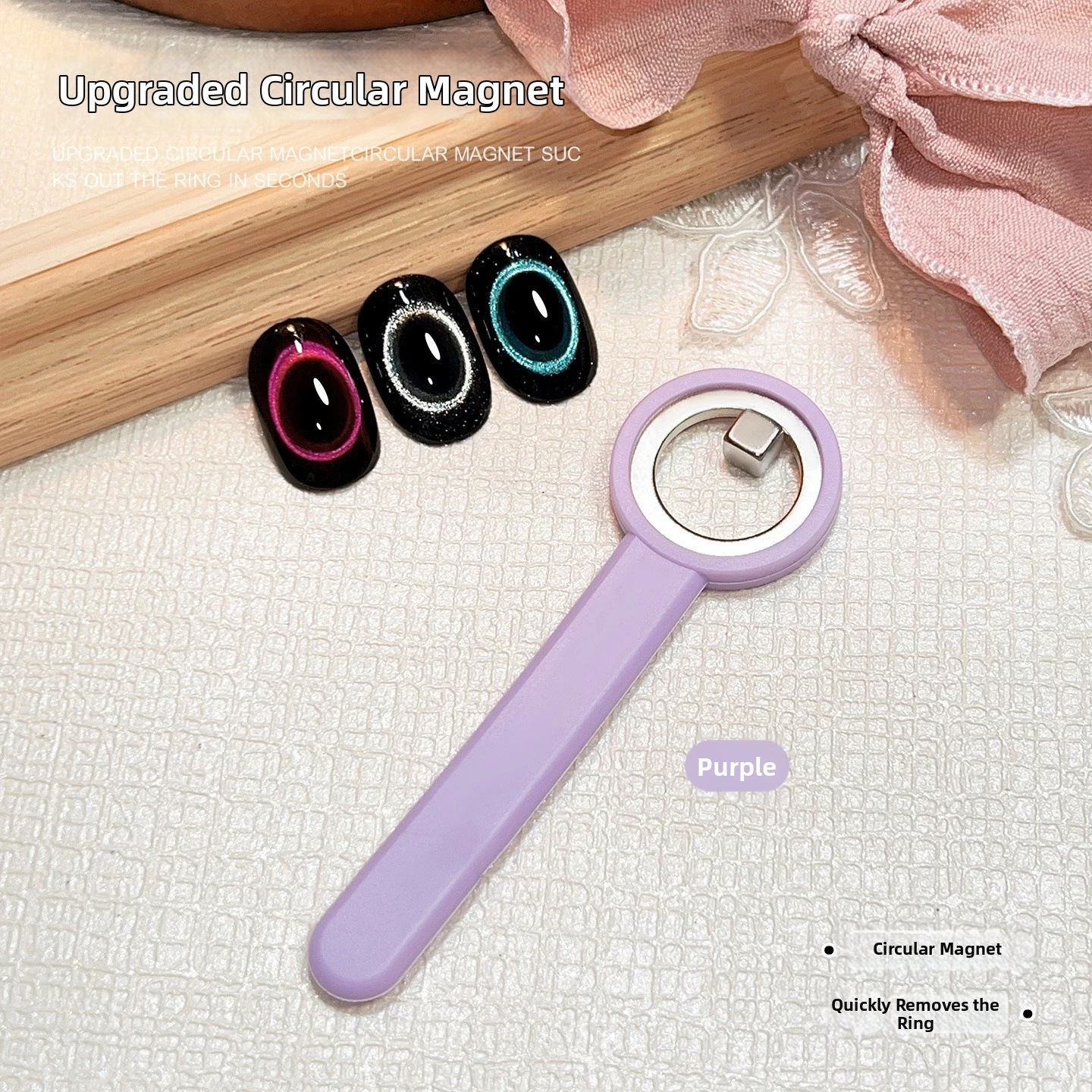 Upgrade Hollow Cat Eye Magnet DIY Cat-Eye Nail Halo Style Circular Cat Eye Magnets Creation Nail Tool Portable