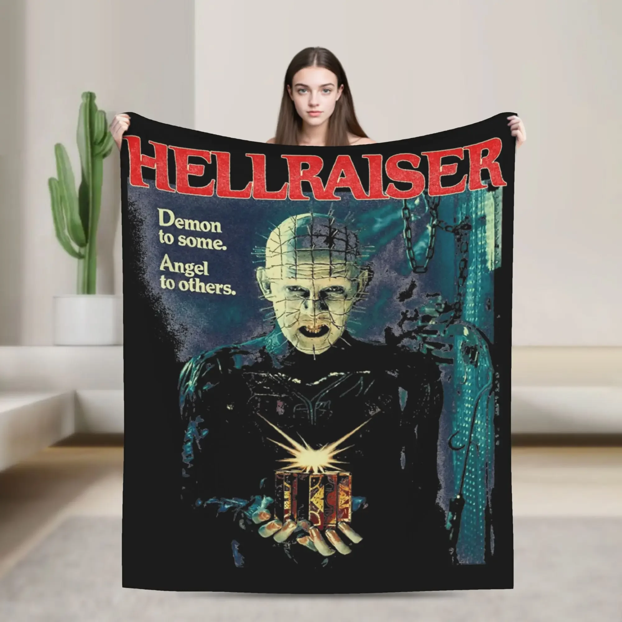 Hellraiser Pinhead Fleece Blanket  Super Soft Breathable Throw for Bed Sofa Outdoor Use