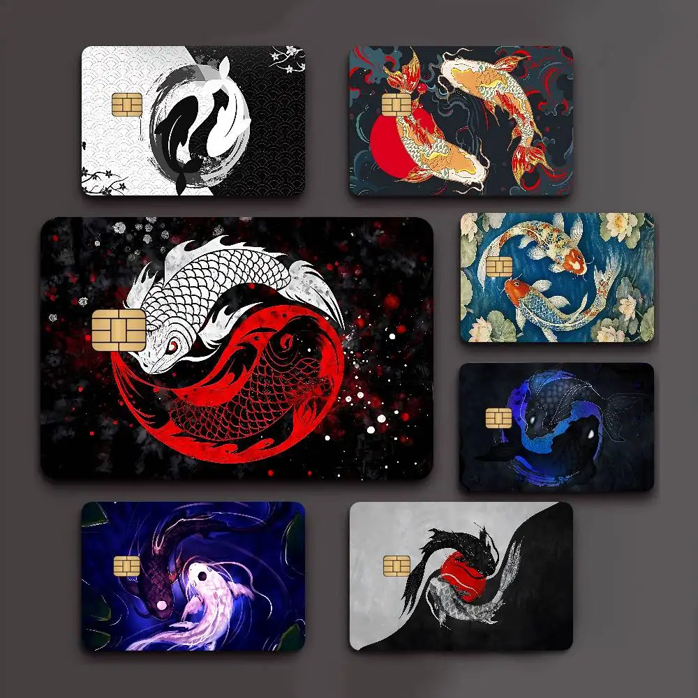 Koi Tai Chi Game Anime Sticker Film Skin Cover Case for Small Large No Chip Debit Credit Card Front Side