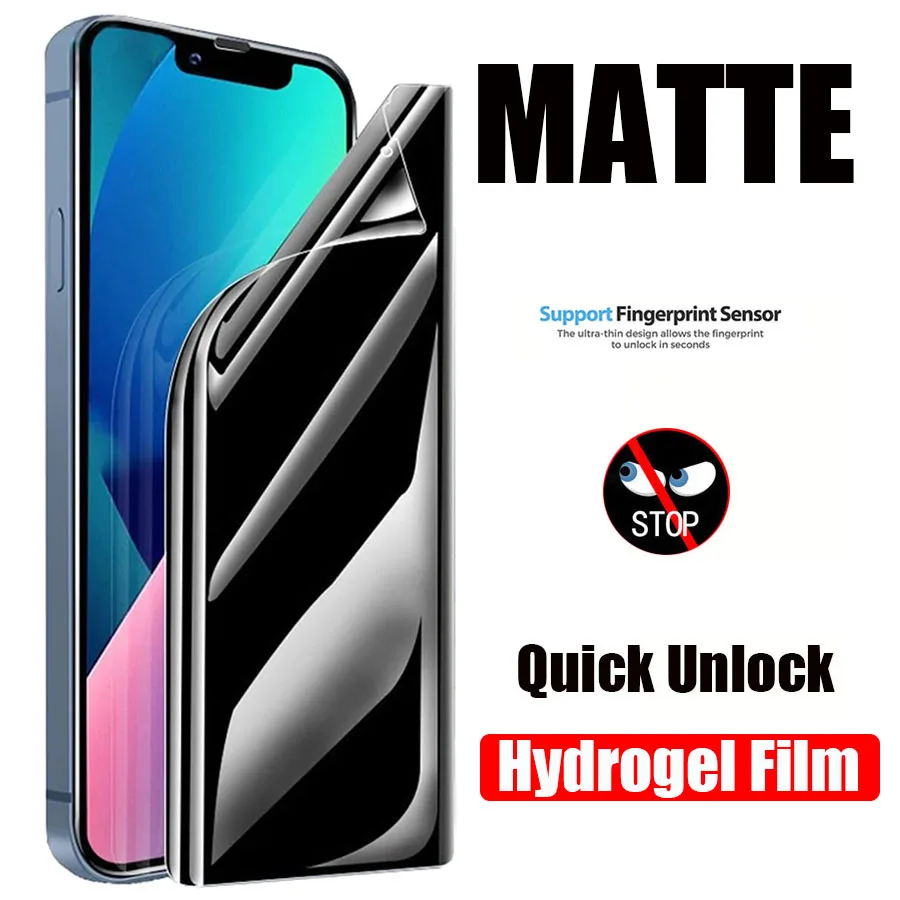 

Matte Privacy Hydrogel Film For apple iPhone 11 12 13 14 Pro XS Max XR iphone X 8 Plus Protective TPU Anti-Spy Screen Protector