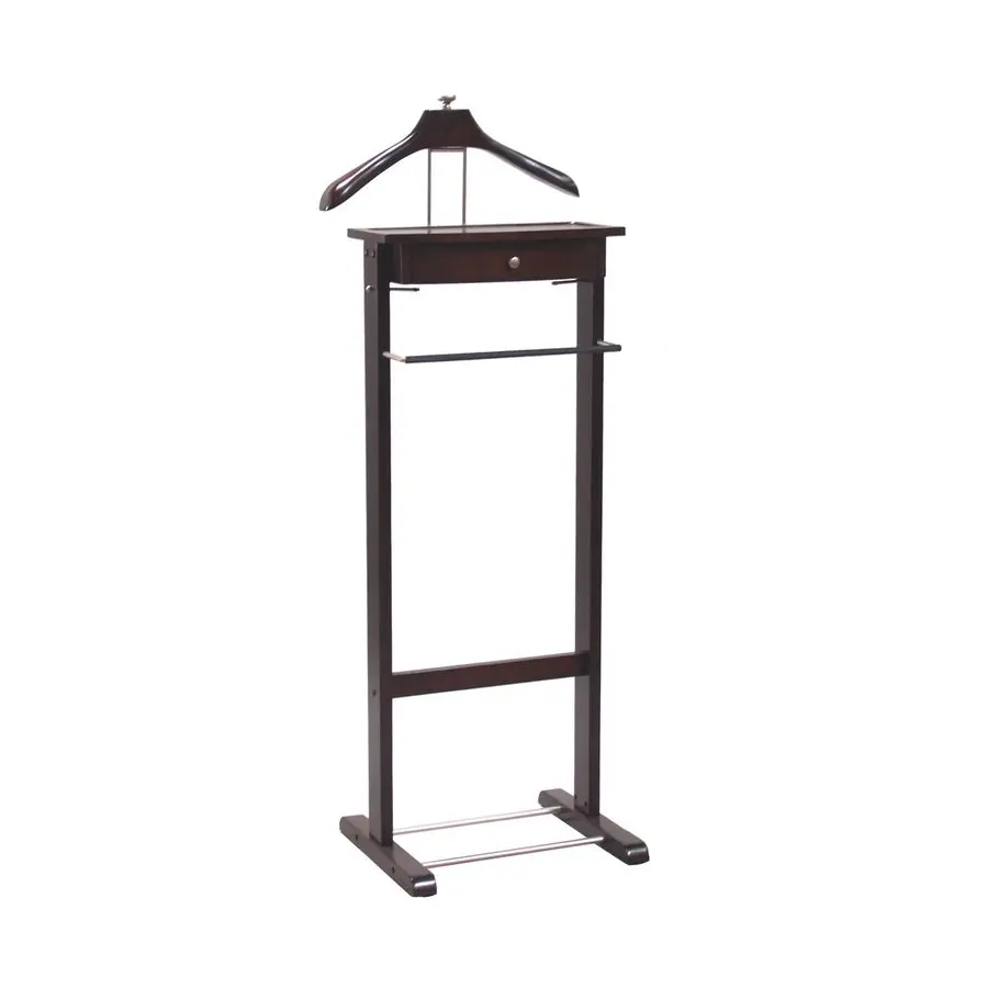 

Kingston III Valet Stand with Drawer, Contour Hanger, Trouser Bar, Tie amp Belt Hooks and Shoe Rack VL36260