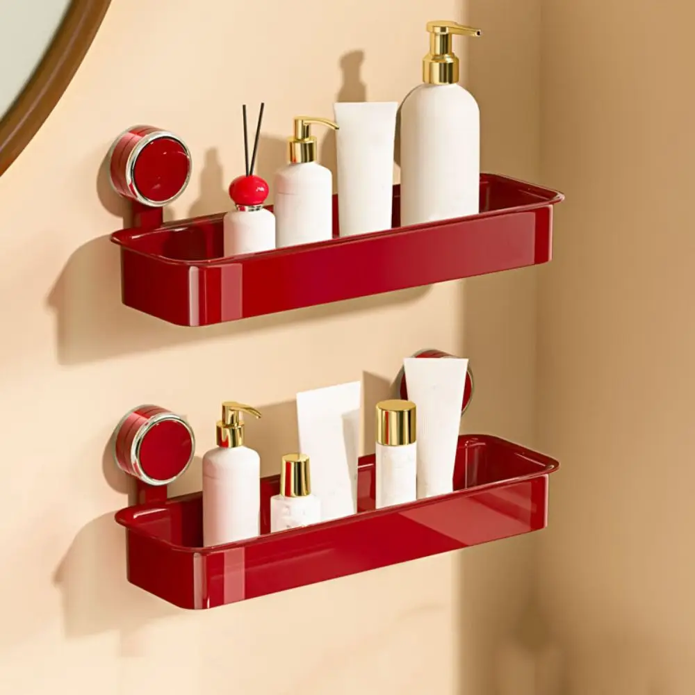 

Wall Mounted Suction Cup Storage Rack Detachable Draining Shower Storage Rack Plastic Punch Free Cosmetics Storage Rack Kitchen