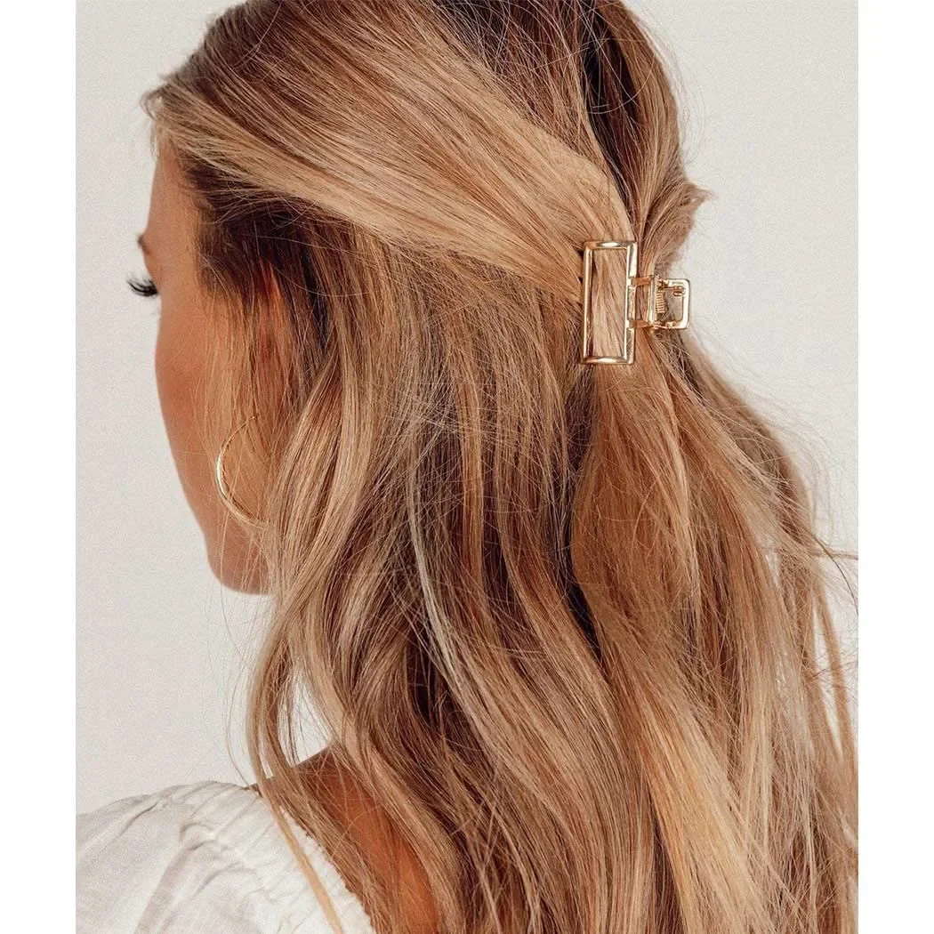 Fashion Hair Claw Gold Hair Clips Mini Non Slip Claw Clips Hair Accessories Daily Party Gift for Women and Girls