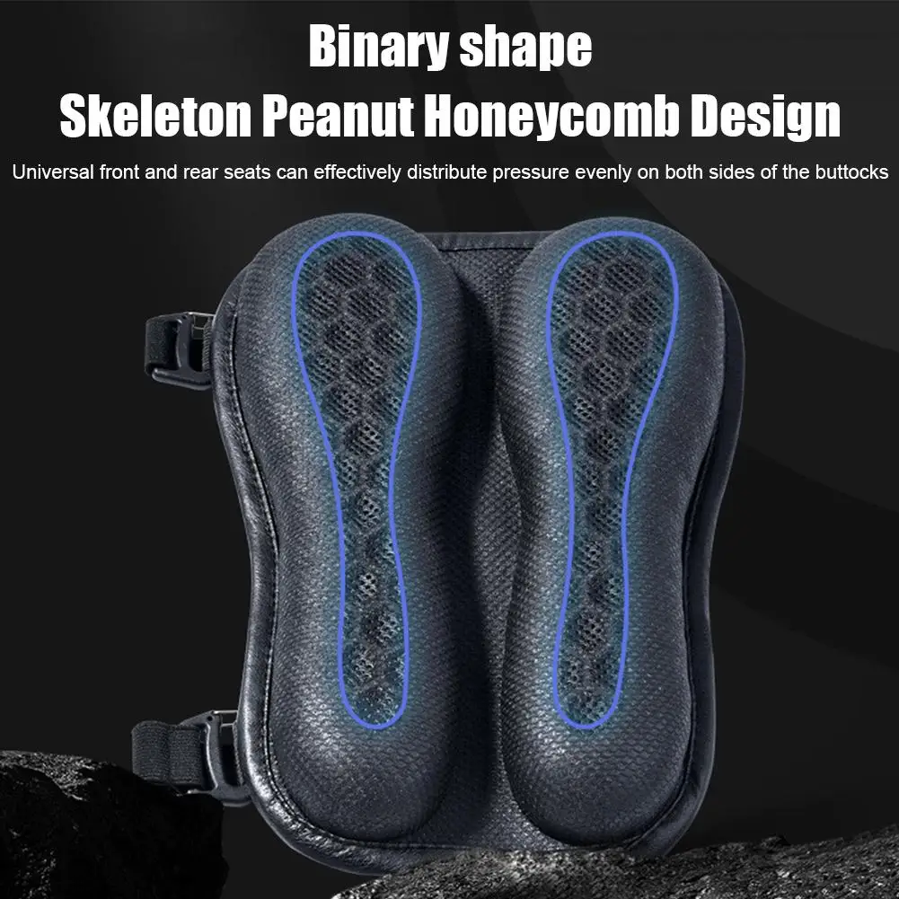 Motorcycle Seat Cushion Rear Seat Pads 3D Blow Air Cushion Shockproof Breathable Moto Saddle Cushion Slow Rebound Memory Gel Pad