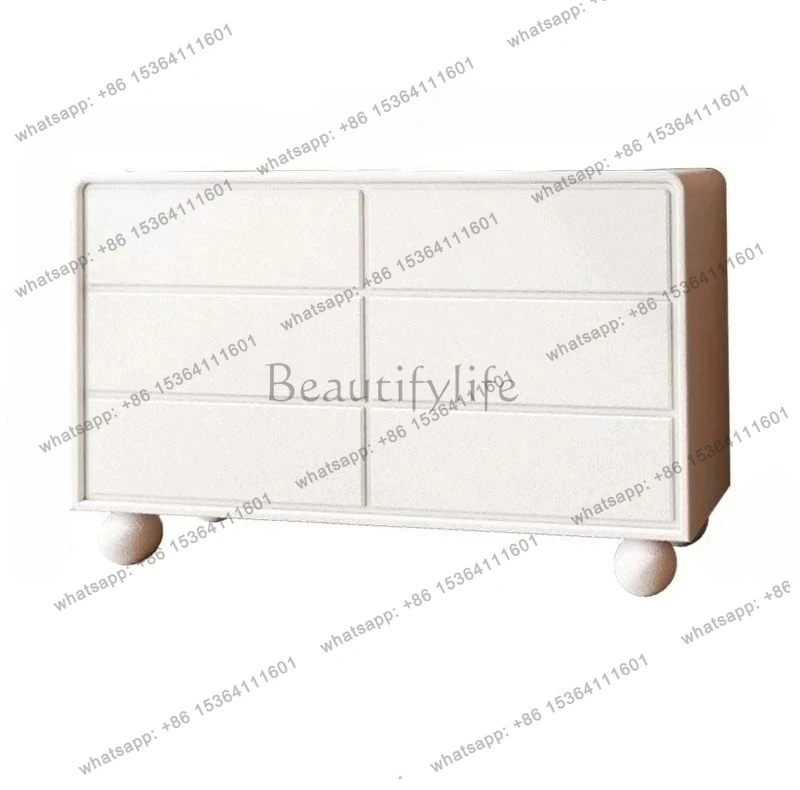 

Bucket cabinet Cream style household decorative cabinet Multi-layer drawer storage cabinet