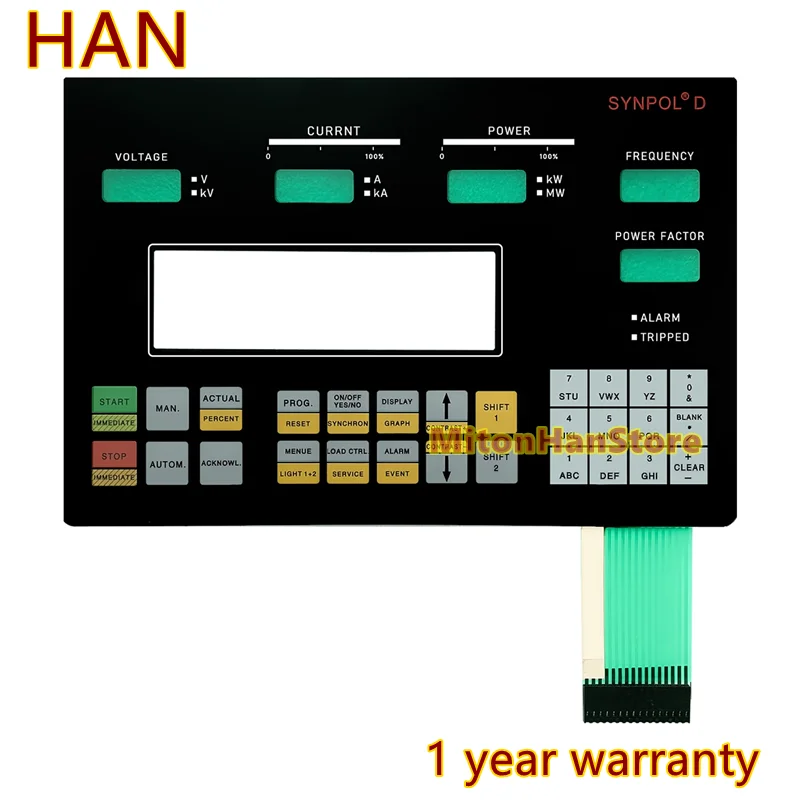 

New For ABB SYNPOL CMA120 Membrane Keypad Button r ABB SYNPOL D BASIC CONTROLLER PANEL CMA120 3DDE300400 keyboard film