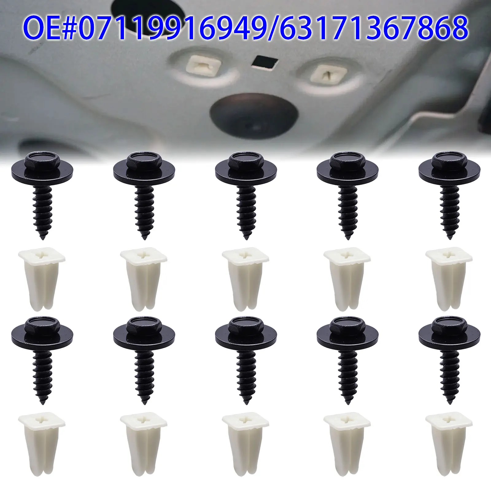 Splashguard Inner Wheel Arch Liner Expanding Nuts Screw Grommet Clips For BMW Mercedes‑Benz 07119916949 63171367868