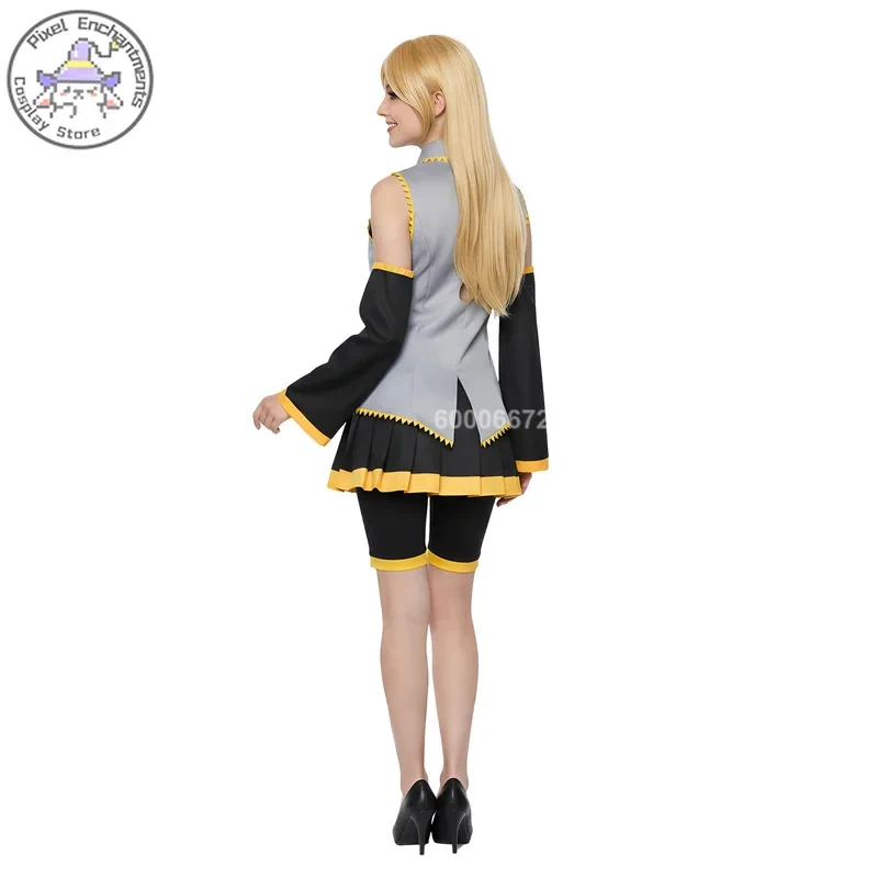 

A;4\b/Popular Anime Character Akita Neru Hypnotist Cosplay Costume Yellow & Gray Suit Full Set High Quality Halloween 3;b,6/k'5;