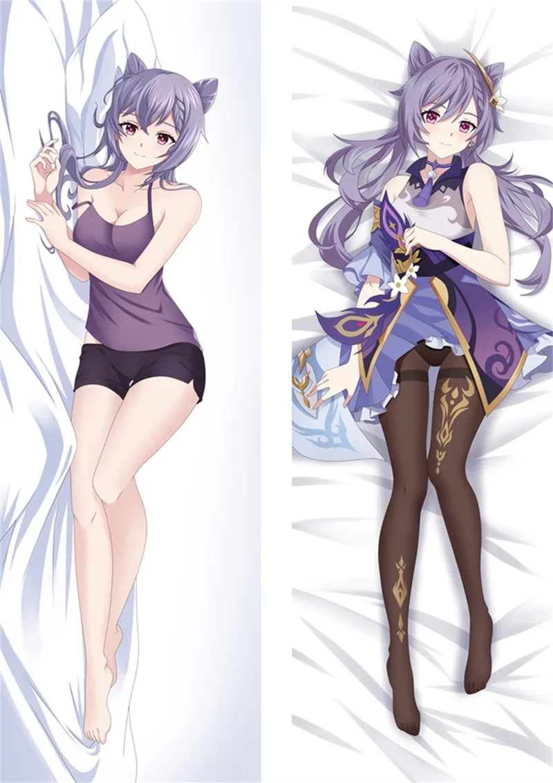 

180 см аниме игра Genshin Impact Keqing персонаж Dakimakura аниме наволочка для тела обнимающая длинная наволочка для девочек сексуальная наволочка