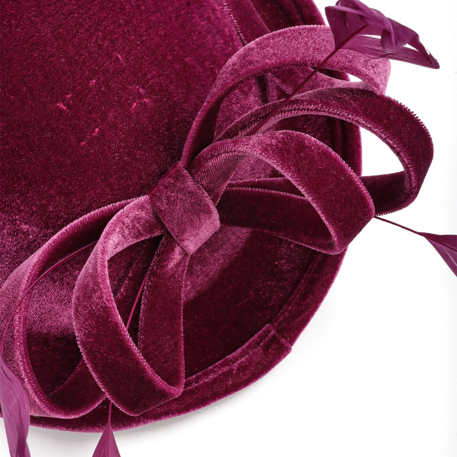 Kentucky Derby Huge Bowknot velvet Hat wedding Headband for Women Lady Cocktail Tea Party Accessories