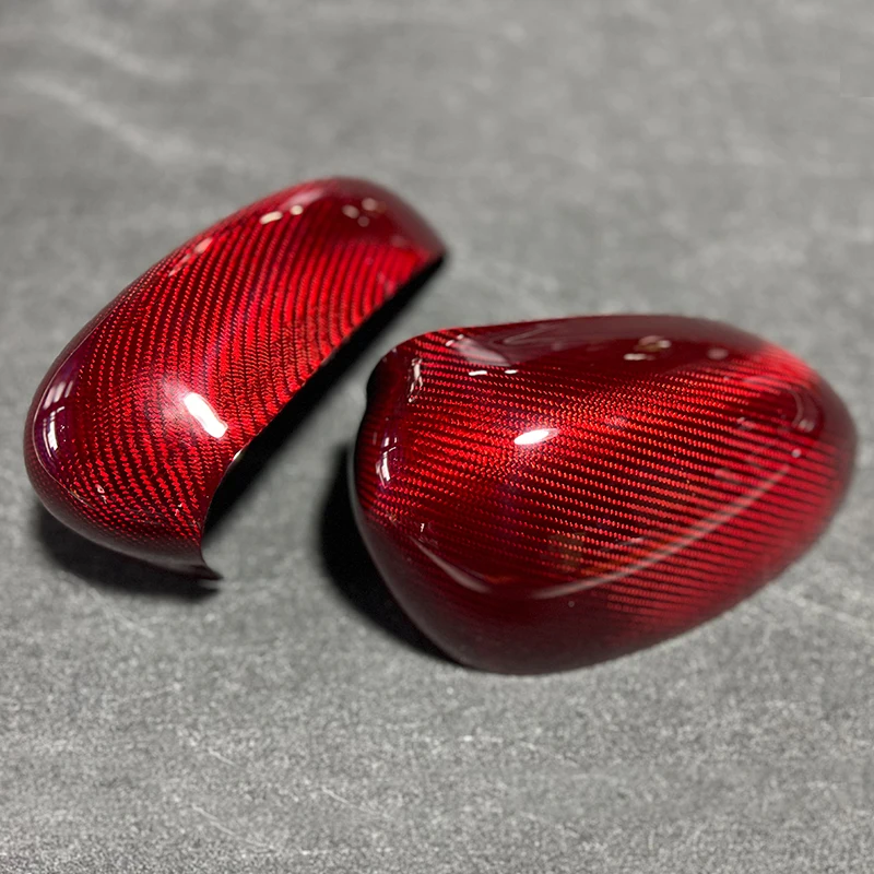 

Brand New Material Red Dry Carbon Fiber 3K Twill Forged Carbon Side Mirror Cap For Abarth Fiat 500 F595 F695