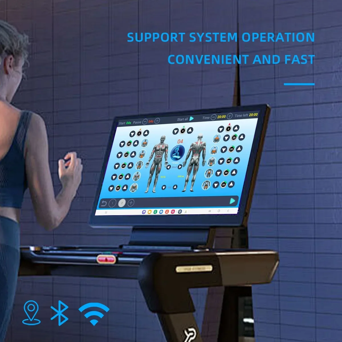 

OEM Wireless Xbody Double Dry Split Fitness Bodysuit Bodytech EMS Training Stimulator Machine I Motion EMS Standing Wireless EMS