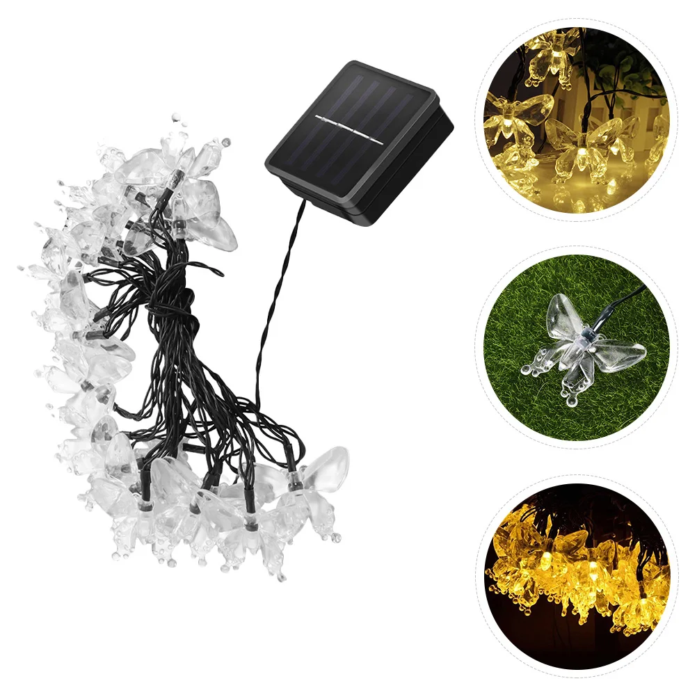 

Solar Light String Plastic Lamp Reusable Garden Decor Elegant Atmosphere Lighting Beautiful Outdoor Festival Decoration
