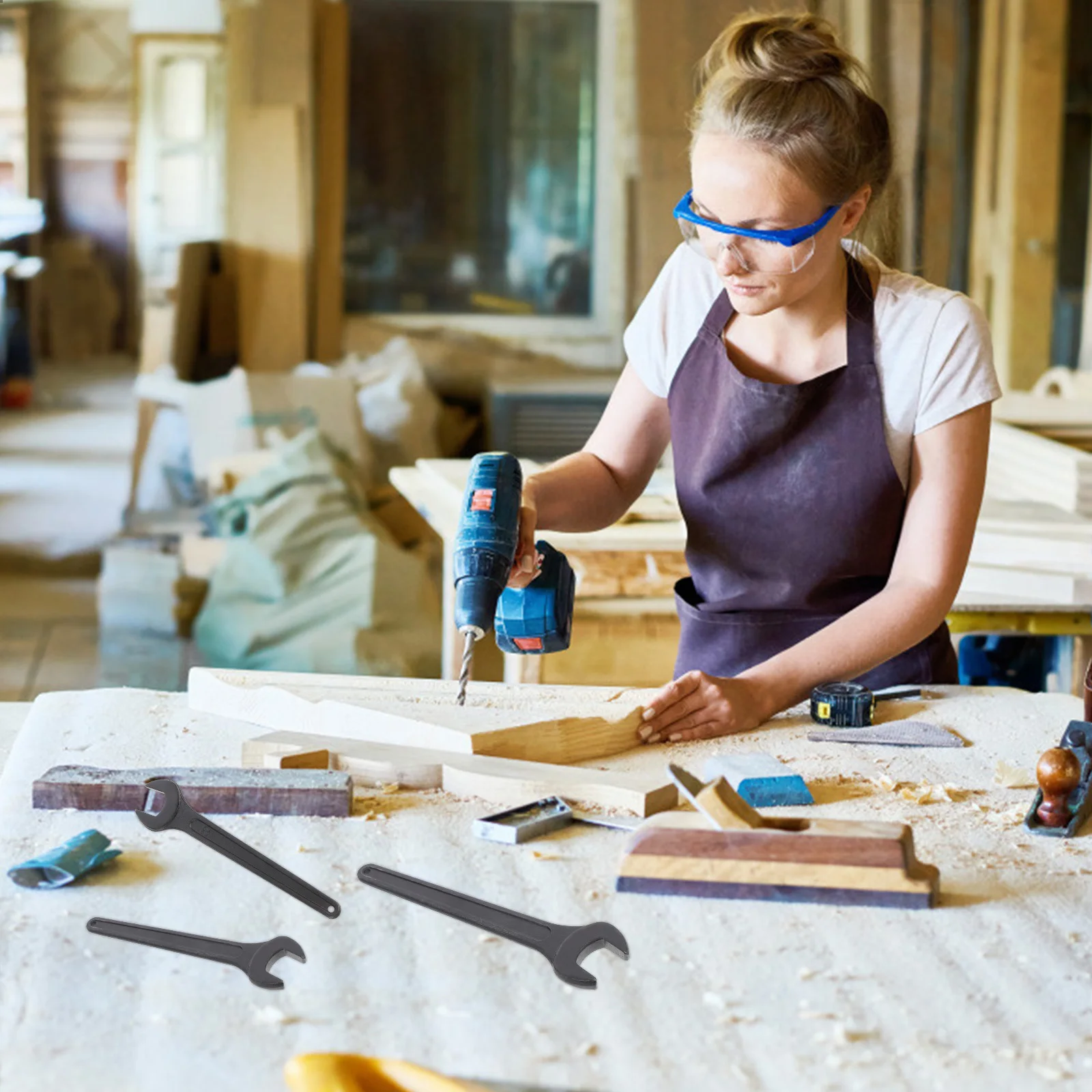 

3Pcs Metal Spanner Tools Open End Wrench Heavy Duty Steel Single Head Wrenches Wear Resistant for Industrial Use