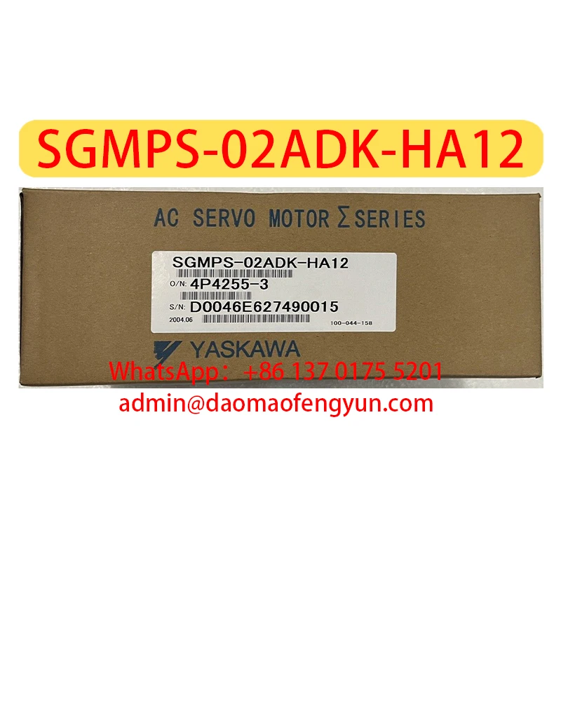 

SGMPS-02ADK-HA12 Brand New Servo Motor，SGMPS 02ADK HA12，Fast shipping，In Stock