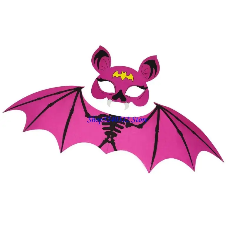 634C 2 -częściowy kreskówka Halloweenowa maska ​​nietoperza