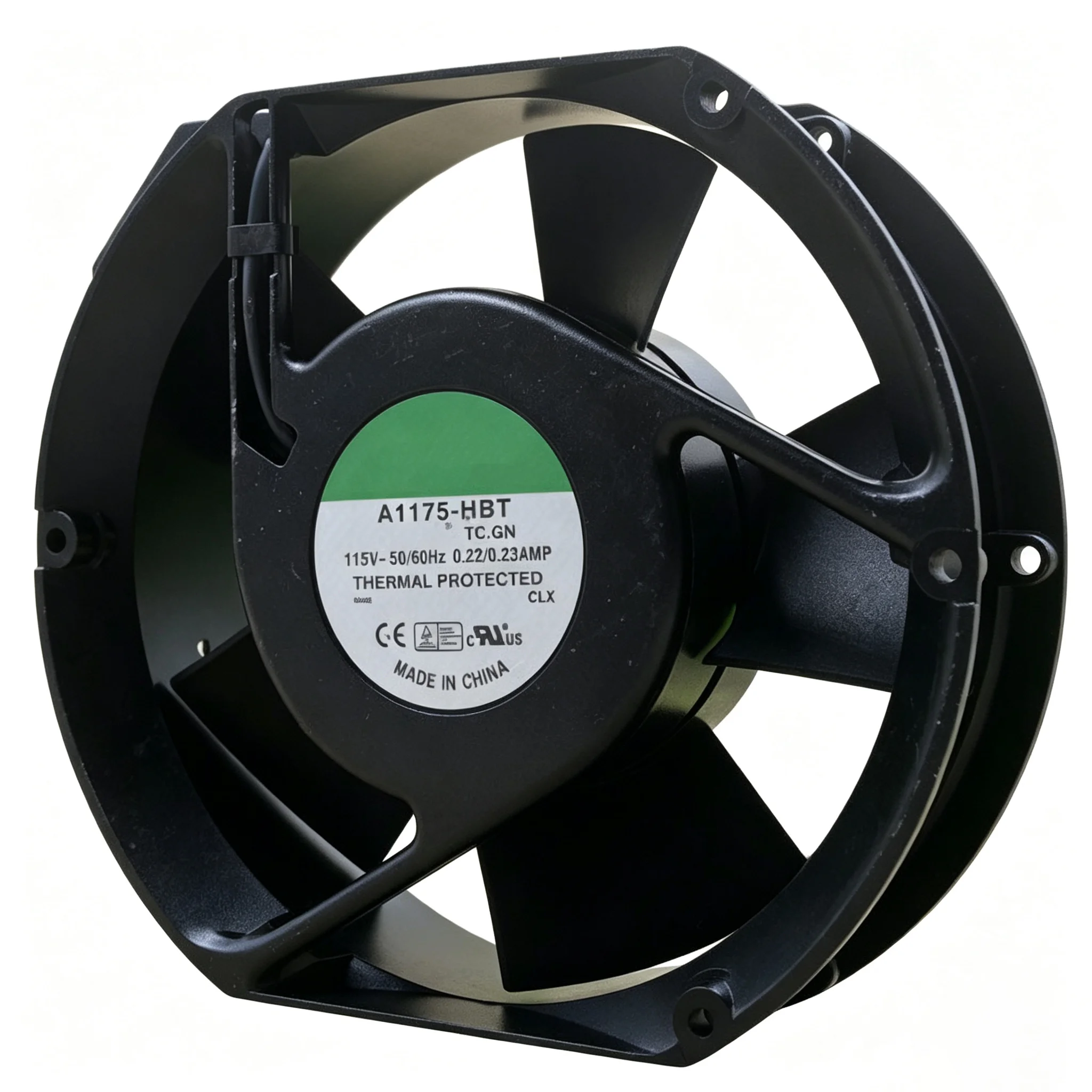 A1175-HBT Axial Cooling Fan 115V 0.22/0.23A Thermal Protected 172mm Cabinet Fan