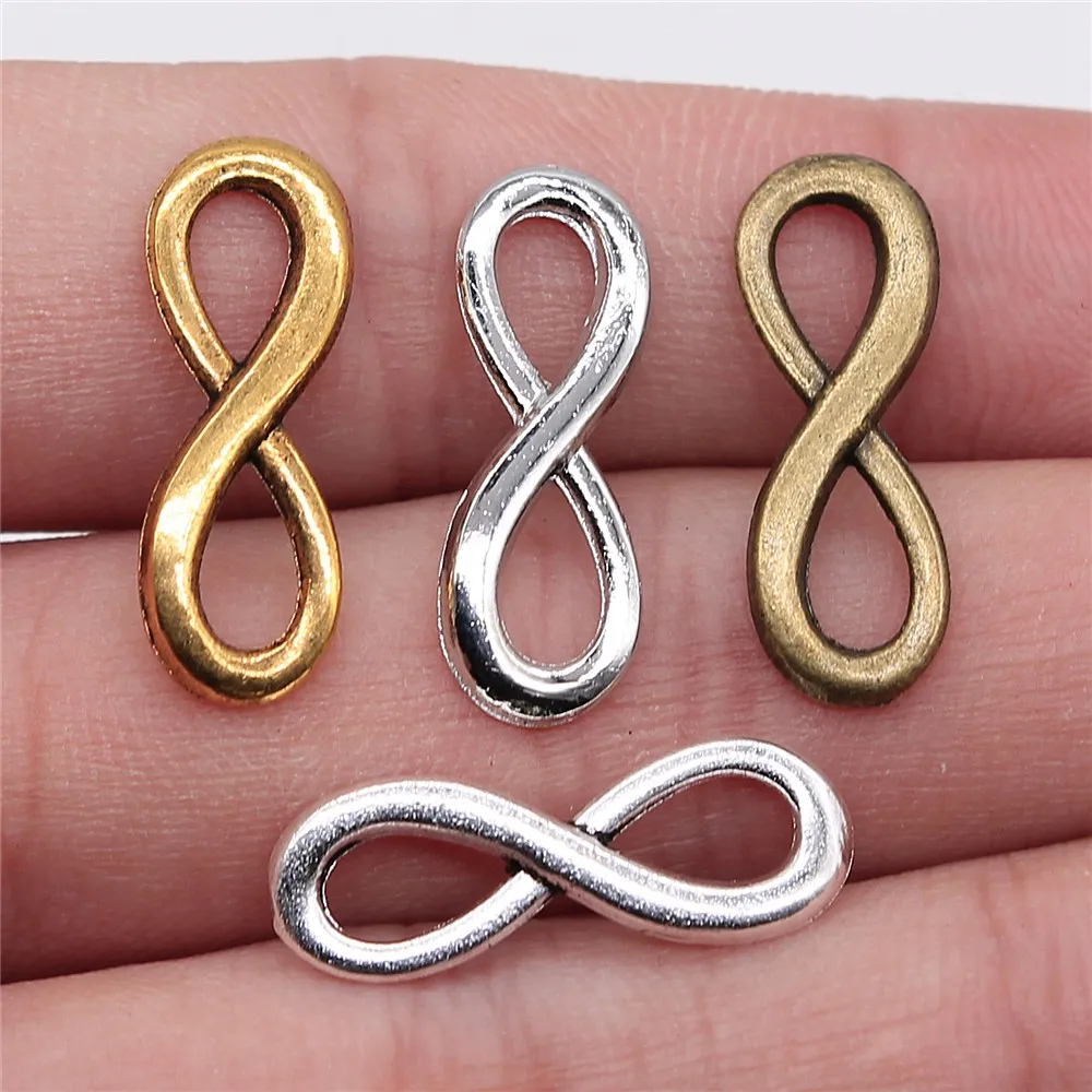 

Wholesale 200pcs/bag 23x8mm Infinity Charm Connector Infinity Symbol Connectors Jewelry Making DIY Handmade Craft