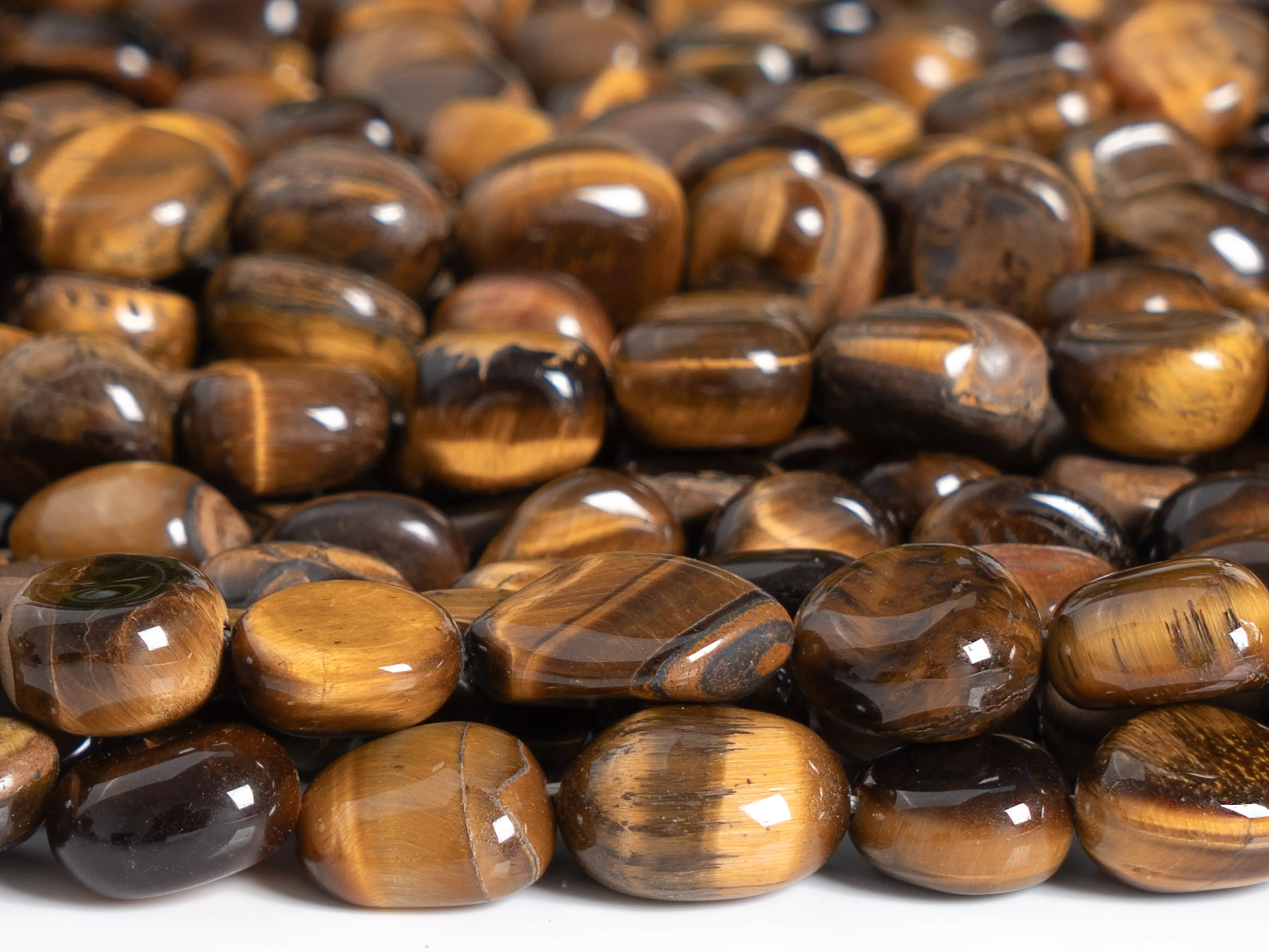 

Yellow Tiger Eye Beads Pebble Nugget Grade A Genuine Natural Gemstone Loose Beads 8-10MM for New Year Gift Jewelry Making