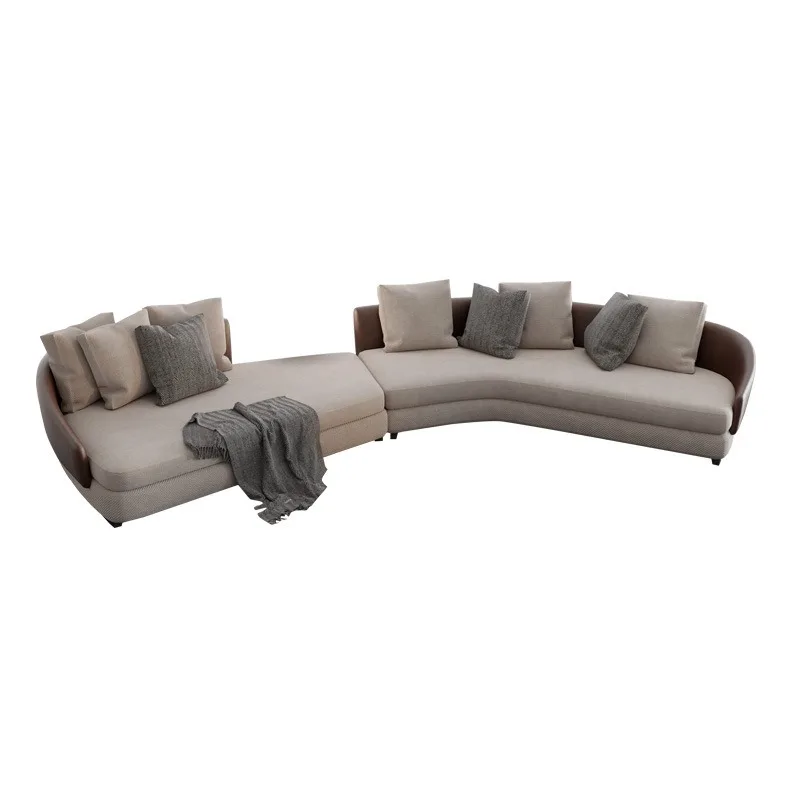 Sofa living room villa large apartment designer special-shaped corner sofa