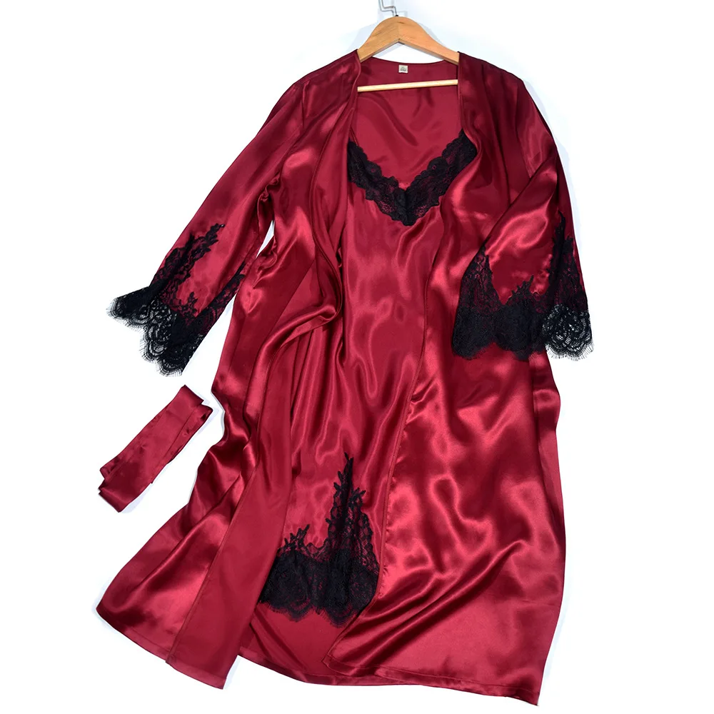 Big Size Real Silk Robe Women Nightgown Sexy Kimono Bathrobe 100% Silk Homewear 16Mm Spaghetti Strap Wedding Lounge Dress