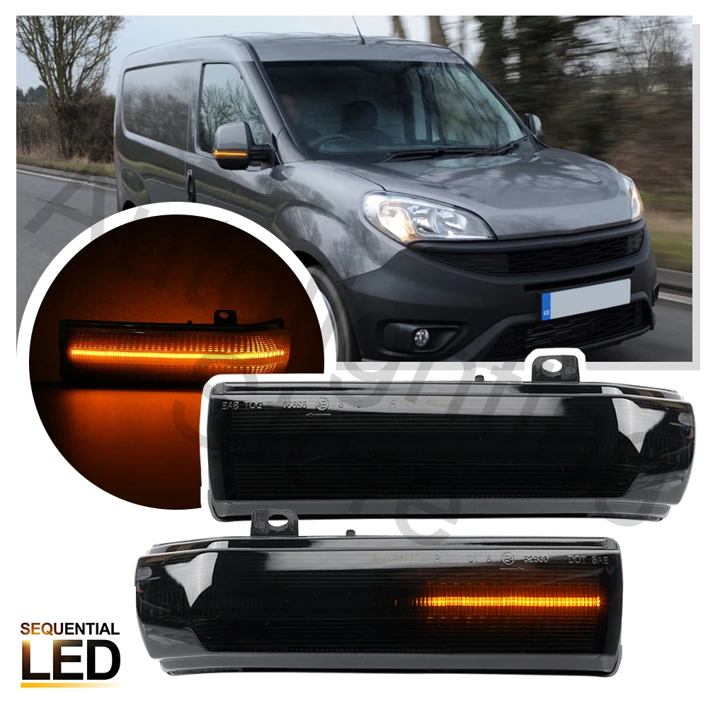 

2pcs Dynamic LED turn Signal Light For RAM Promaster CITY FIAT DOBLO OPEL COMBO Side Mirror Blinker Indicator Turn Signal Lamps