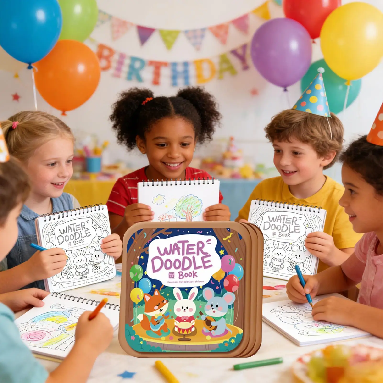 

Многоразовая книга-раскраска с водой, рабочая тетрадь с каракулями, акварельная практическая книга для мальчиков и девочек, детей, взрослых, студентов, начинающих, молодежи