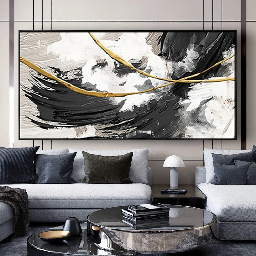 

Nordic Wall Decor Art Abstract Oil Painting Handmade Mural On Canvas Texture Image Hanging Pictures For Living Room Bedroom Back