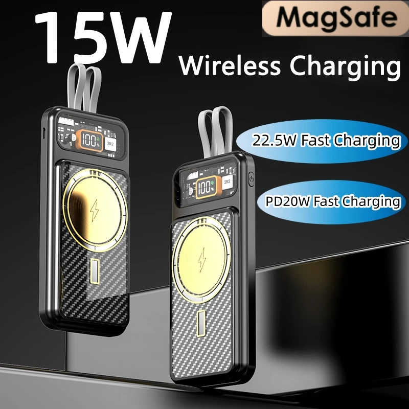 

20000mAh Magsafe Power Bank Magnetic Wireless Charger 22.5W Fast Charging Powerbank for iPhone 15 Huawei Xiaomi Charging Station