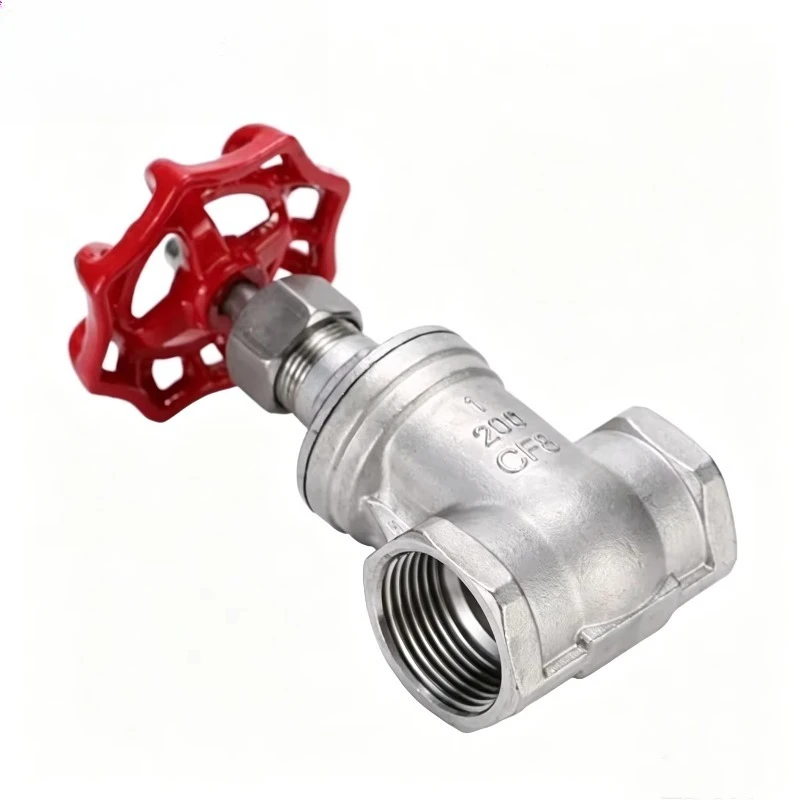 CF8 Gate Valve Manual Switch Valve Stainless Steel Threaded for Water Application