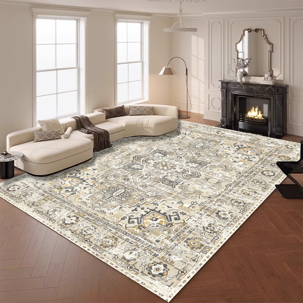 2026 Customizable Premium Boho-Style Carpet Soft Polyester Area Rugs Set for Home Living Room Modern Exercisepromote sales