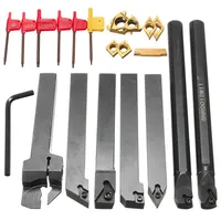 7pcs 12mm Shank Lathe Set Boring Bar Turning Tool Holder Kit + 7pcs Carbide Inserts Set + 7pcs Wrenches