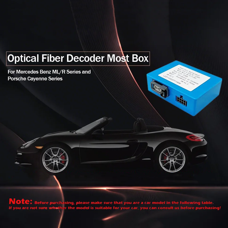 Car Audio MOST Optical Fiber Decoder Box Upgrade Adapter Retain Original Amplifier for Mercedes-Benz Porsche BMW Audi Bose Harman Kardon Sound System