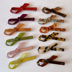 South Korea France Gold Label Large Butterfly Bow Ribbon Duckbill Clip French Style Side Clip