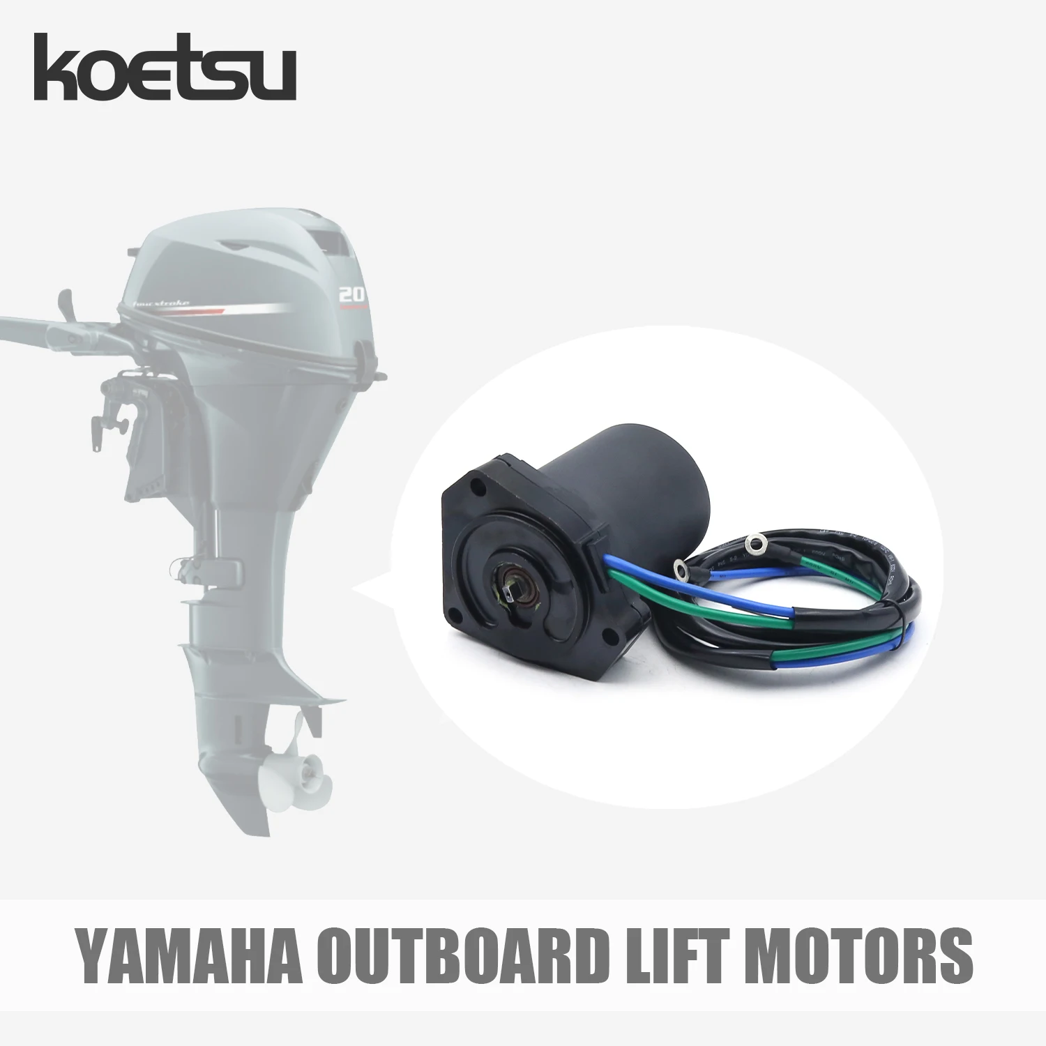 KOETSU Lift Motor -Suitable For YAMAHA Outboard Propulsion Engines (4-60 HP, 2-Stroke 4-Stroke)