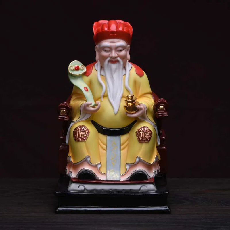 Asia HOME alter Temple High grade Porcelain God of wealth TU DI GONG Buddha statue shop bring money GOOD LUCK CAI SHEN