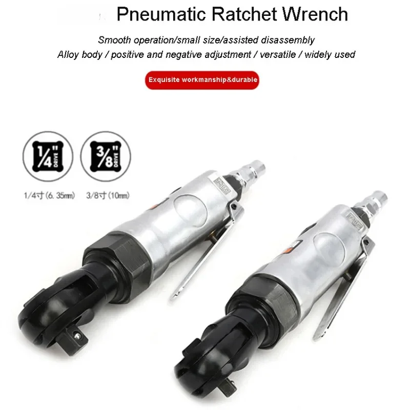 

1/4 3/8 Inch Pneumatic/Air Ratchet Wrench Tools Mini Key Spanners Right-angle Pneumatic Wrench