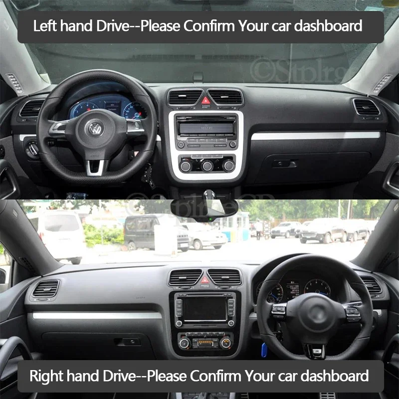 لوحة القيادة غطاء الوسادة ظلة Dashmat اكسسوارات السيارات السجاد 2009 2010 2015 ل Volkswagen VW Scirocco 2008 ~ 2017 المضادة للانزلاق حصيرة