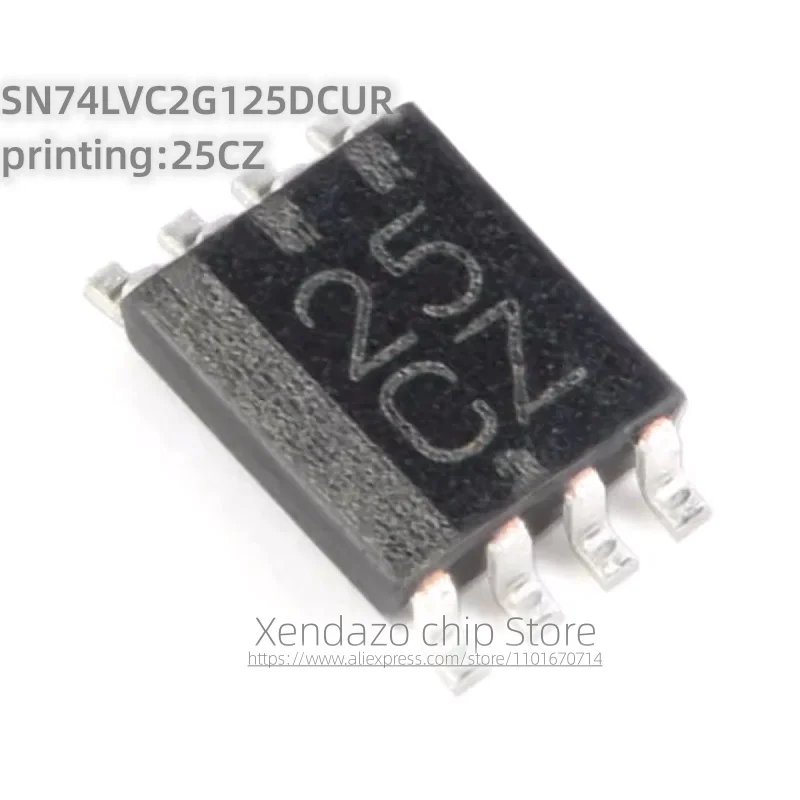 10pcs/lot SN74LVC2G125DCUR printing 25CZ VSSOP-8 package Original genuine Tri state output dual bus buffer chip