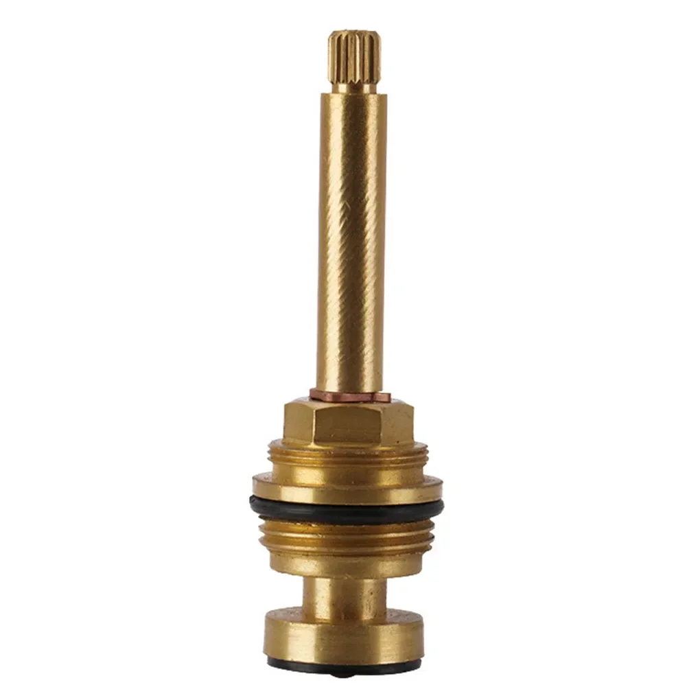 Brass Faucet Valve Core Faucet Cartridge Slow Opening Spool Black Rubber Gasket Common Size Design Hassle-free Replacement