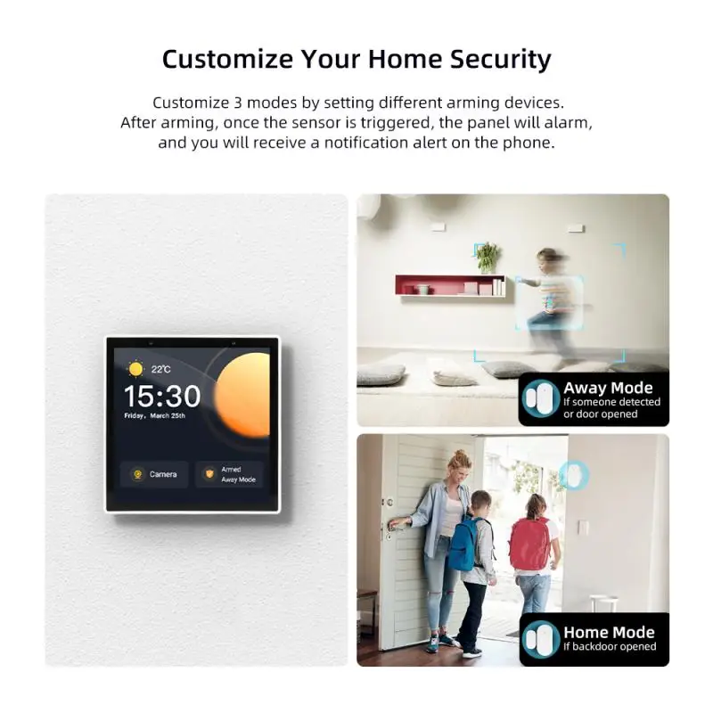 Aubess ewelink CKPanel Pro Smart Home Control Panel With Display Screen Smart Scene Thermostat Wall Switch Wok Via Alexa Google